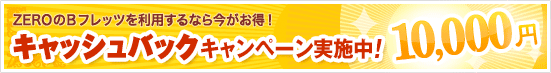ZEROのBフレッツを利用するなら今がお得!キャッシュバックキャンペーン実施中!