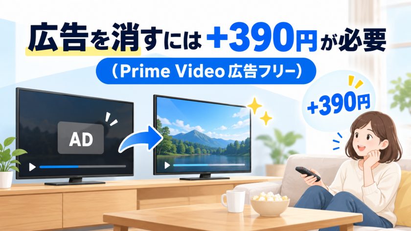Prime Video広告フリーの料金イメージ