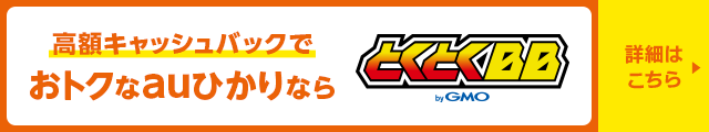 おトクなauひかりなら とくとくBB byGMO