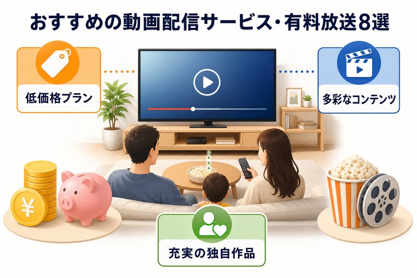 構成図:おすすめの動画配信サービス・有料放送8選