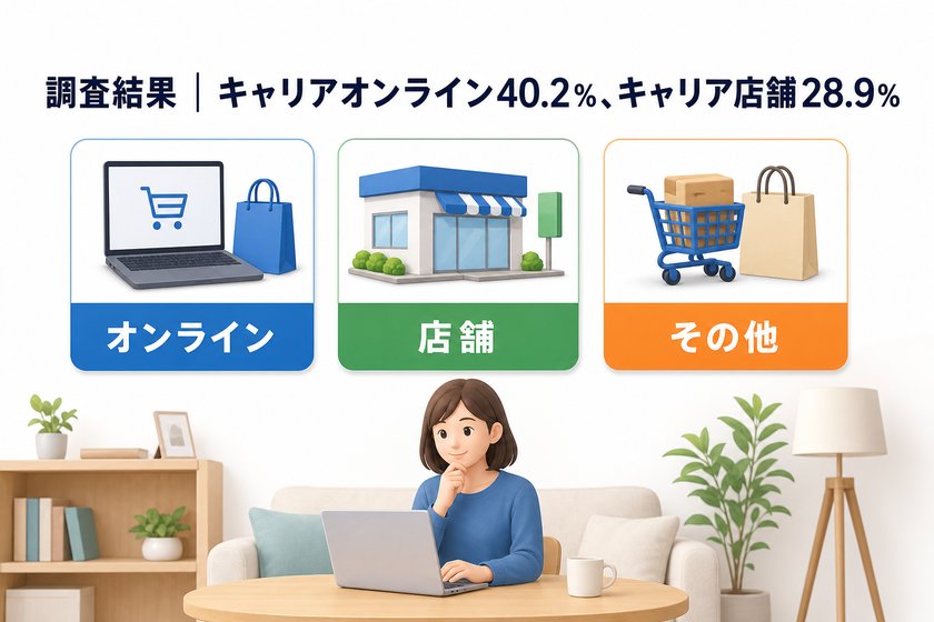 ✓✗チェックリスト:調査結果|キャリアオンライン40.2%、キャリア店舗28.9%